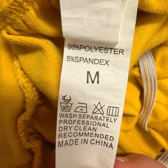 ✨ SHEIN Yellow Ruched Corset Crop Top (Size M) - Picture 6 of 6